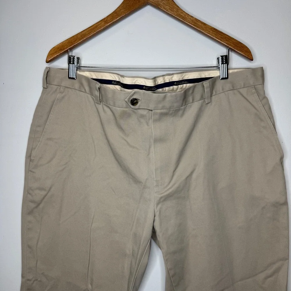 Brooks Brothers Advantage Chino Milano Khaki Pants Mens 40x32 Tan Cotton
